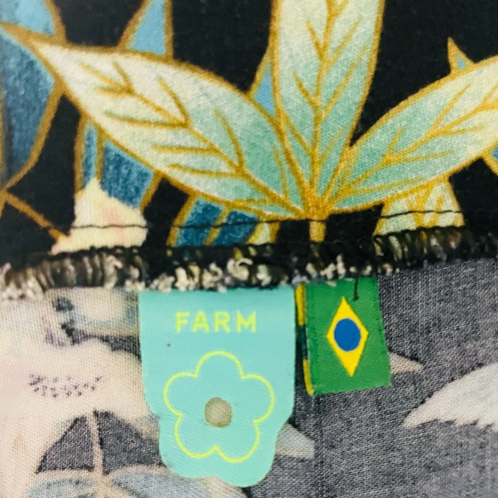 FARM Rio Black Maxi Dress with Green and Pink Floral Print - Picture 6 of 9